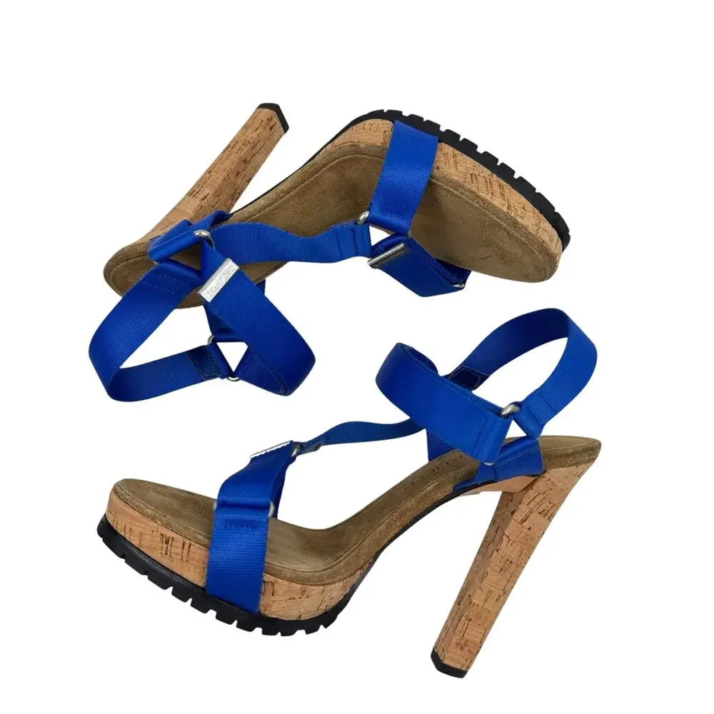 NEW Dsquared2 Nylon Strap Cork Heels